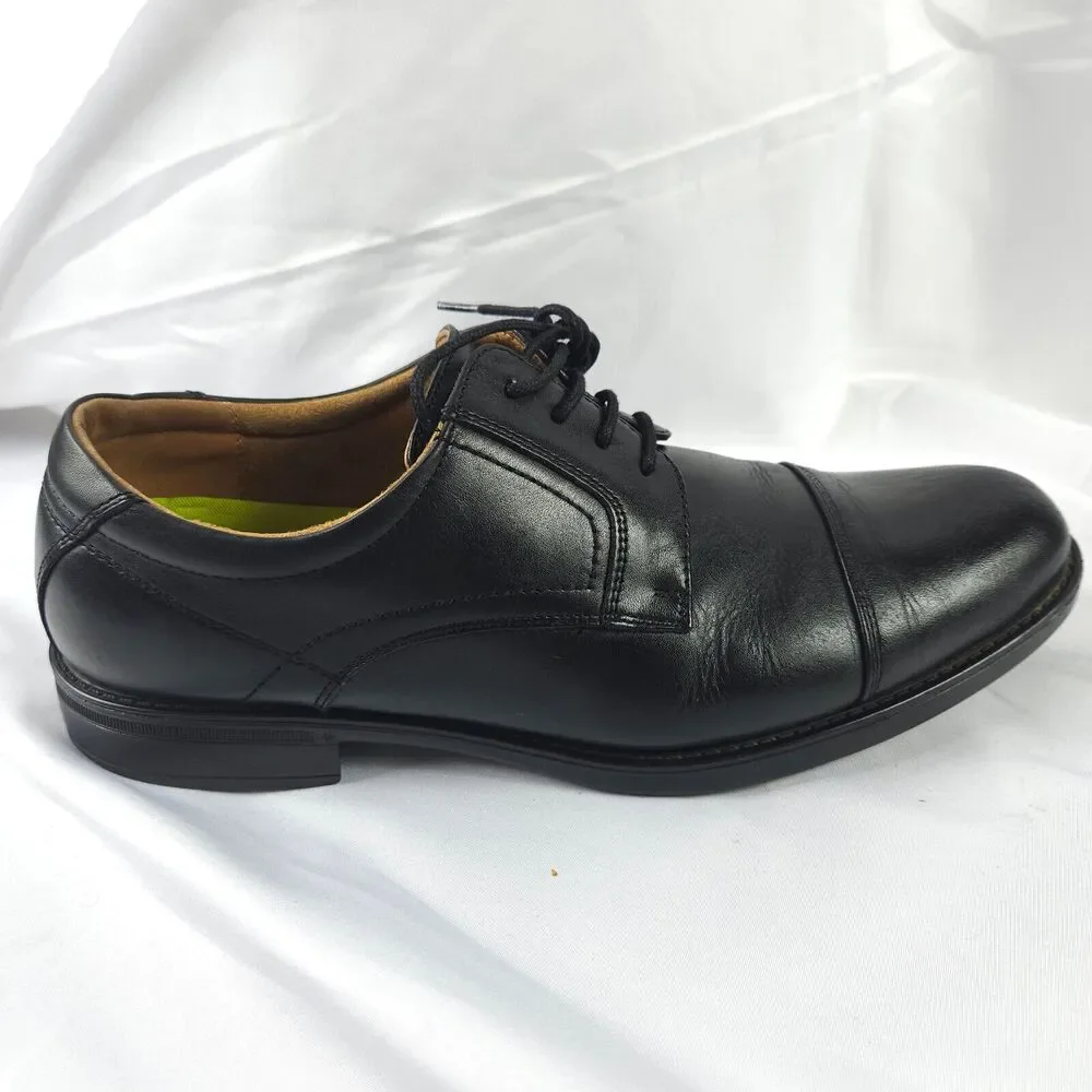 Florsheim Midtown Cap Toe Oxford Ortholite Black Dress Shoes Men's US‎ 9D